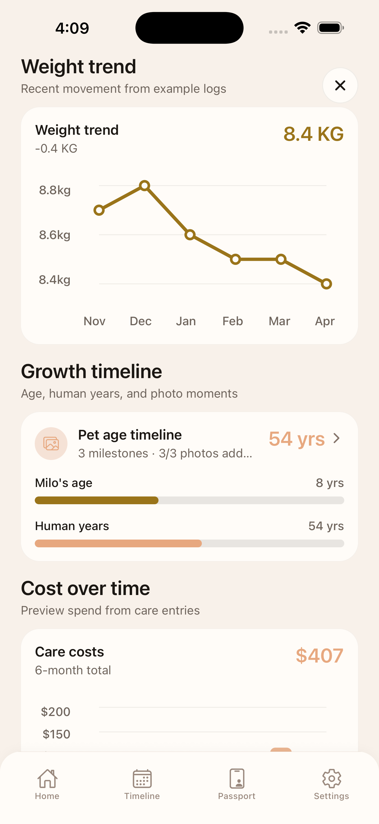 Care Plus wellness score screen